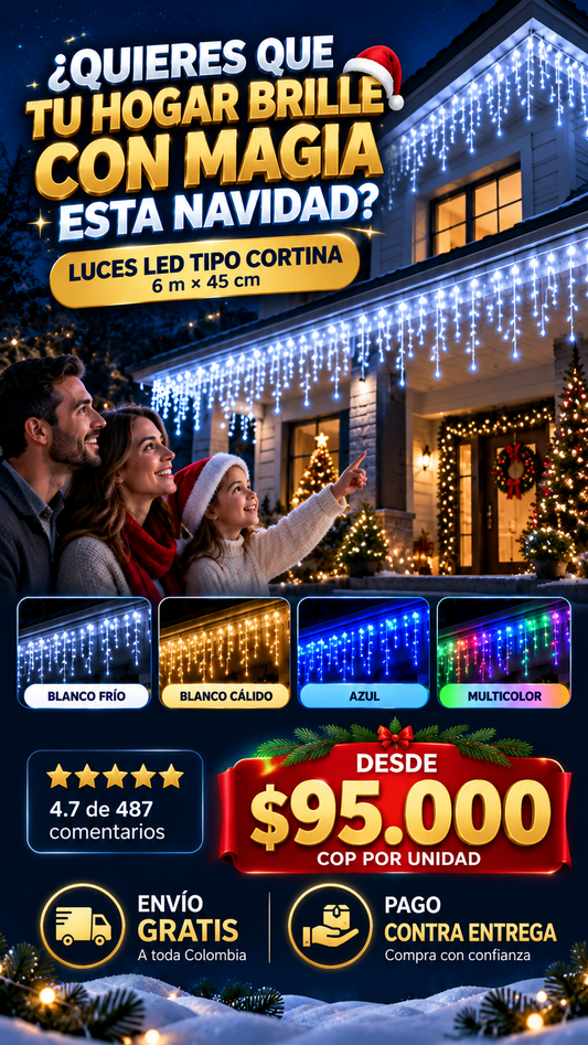 Cascada Lumière - Luces Navidad Cascada de 6m x 0.45cm